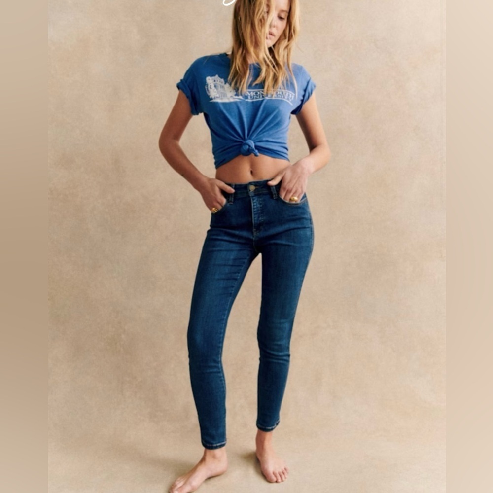 SEZANE DENIM Brut Sexy Denim Blue Skinny Jeans Size 28 Tall